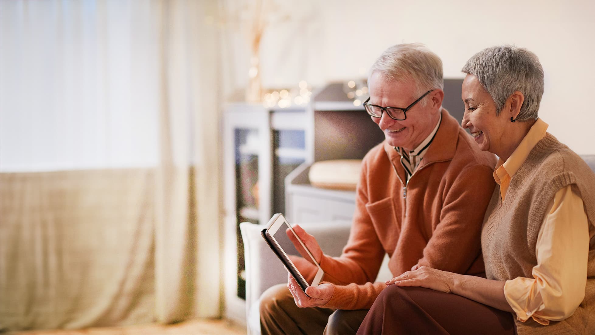 Family watching videos together
